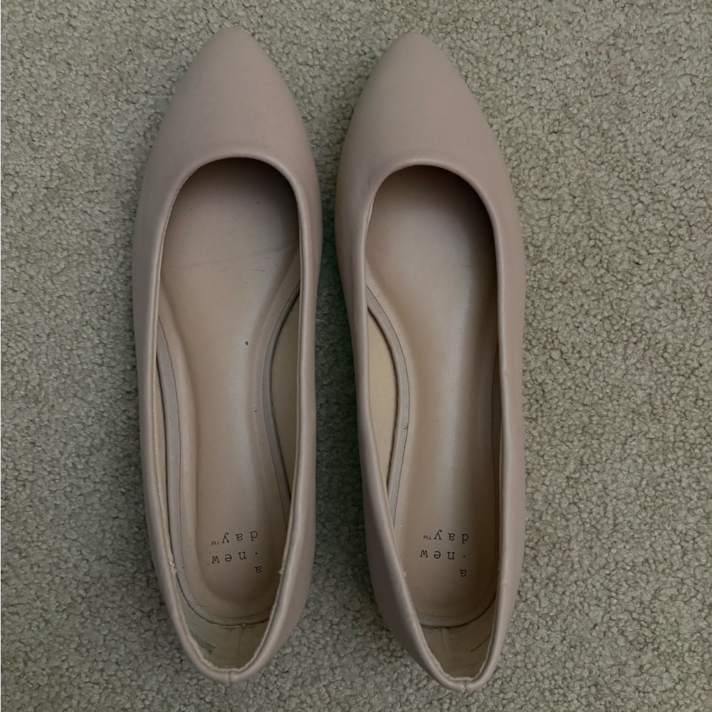 a new day Blush Pink Pointed Toe Flats